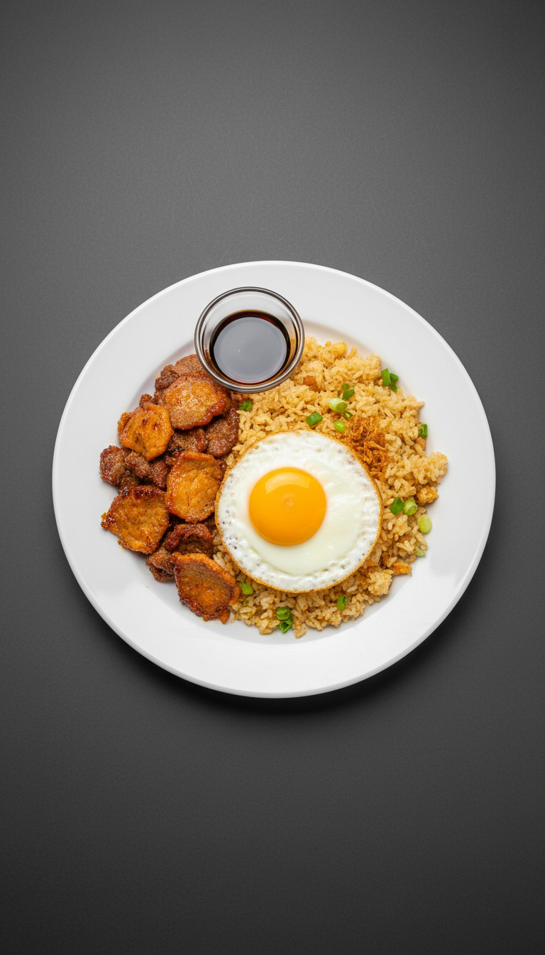 Tapsilog breakfast set with garlic rice